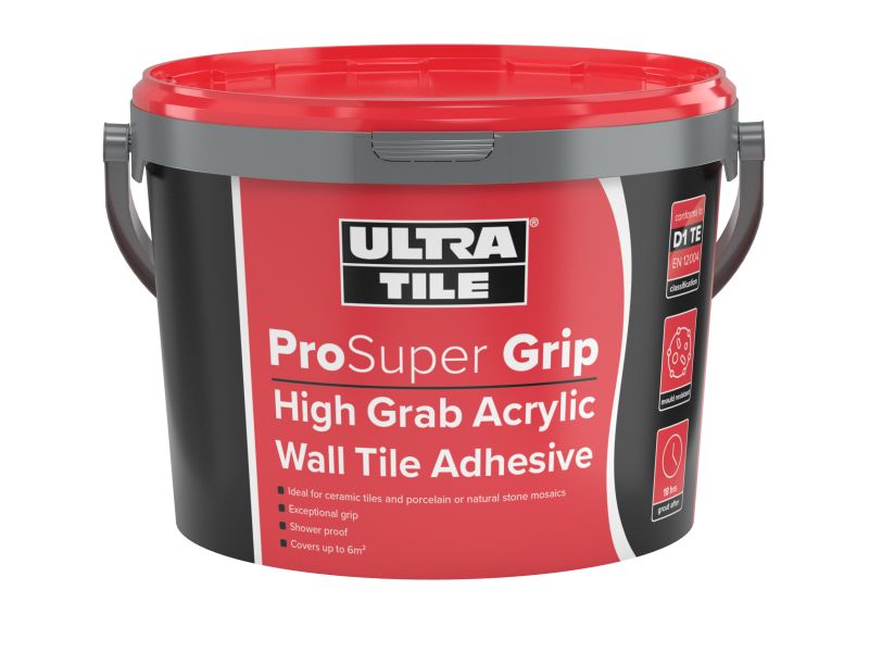 UltraTile ProSuper Grip High Grab Acrylic Wall Tile Adhesive for